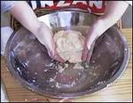 Making a ball of the pie dough