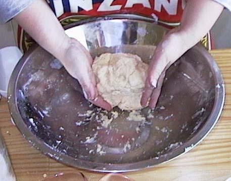 Making a ball of the dough
